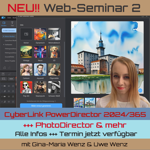 NEU!! WEB-Seminar 2 für CyberLink PowerDirector 365/2024 