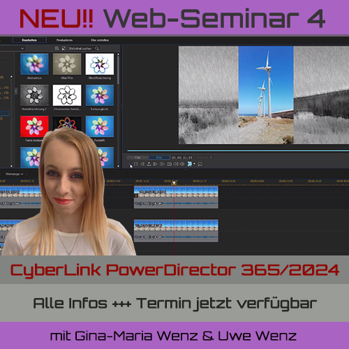 NEU!! WEB-Seminar 4 für CyberLink PowerDirector 365/2024 